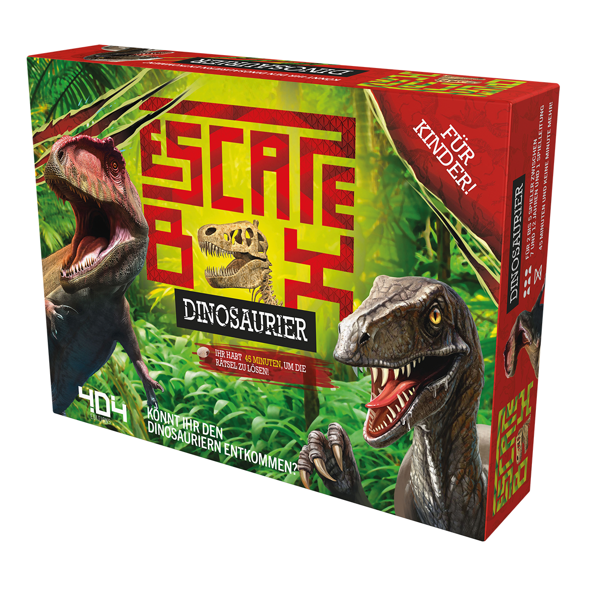 404 na Board Escape Box Dinosaurs Quarto em uma diversão para o